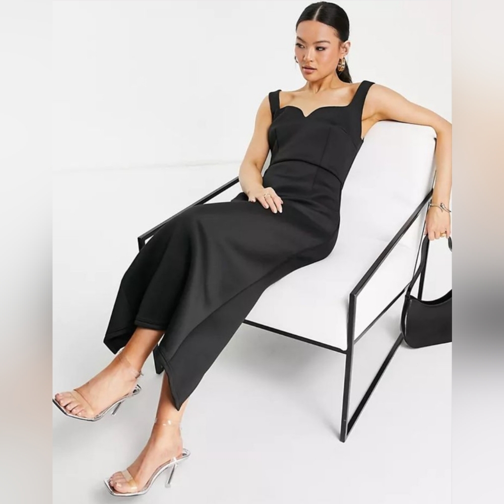 Black Sleeveless Scuba Dress  -  Jarlo London Piper Dress